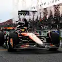 ZANDVOORT, NETHERLANDS - AUGUST 31: Race winner Oscar Piastri of Australia and McLaren arrives in parc ferme during the F1 Grand Prix of Netherlands at Circuit Zandvoort on August 31, 2025 in Zandvoort, Netherlands. (Photo by Mark Sutton - Formula 1/Formula 1 via Getty Images)