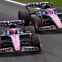 ZANDVOORT, NETHERLANDS - AUGUST 31: Pierre Gasly of France driving the (10) Alpine F1 A525 Renault leads Franco Colapinto of Argentina driving the (43) Alpine F1 A525 Renault on track during the F1 Grand Prix of Netherlands at Circuit Zandvoort on August 31, 2025 in Zandvoort, Netherlands. (Photo by Clive Rose/Getty Images)