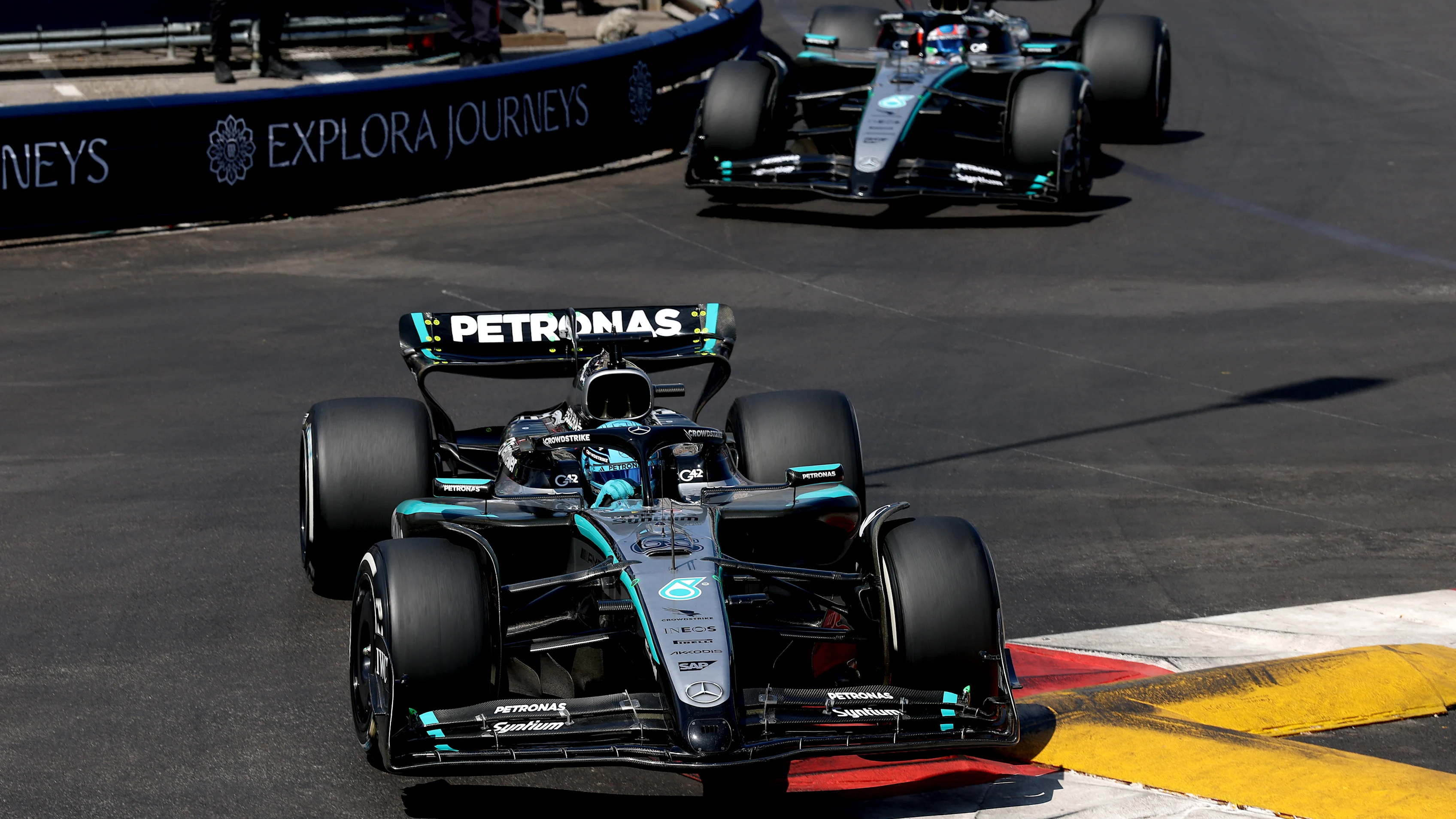 Monte-Carlo, Monaco - 25 mai: George Russell de Grande-Bretagne conduisant le (63) Mercedes AMG