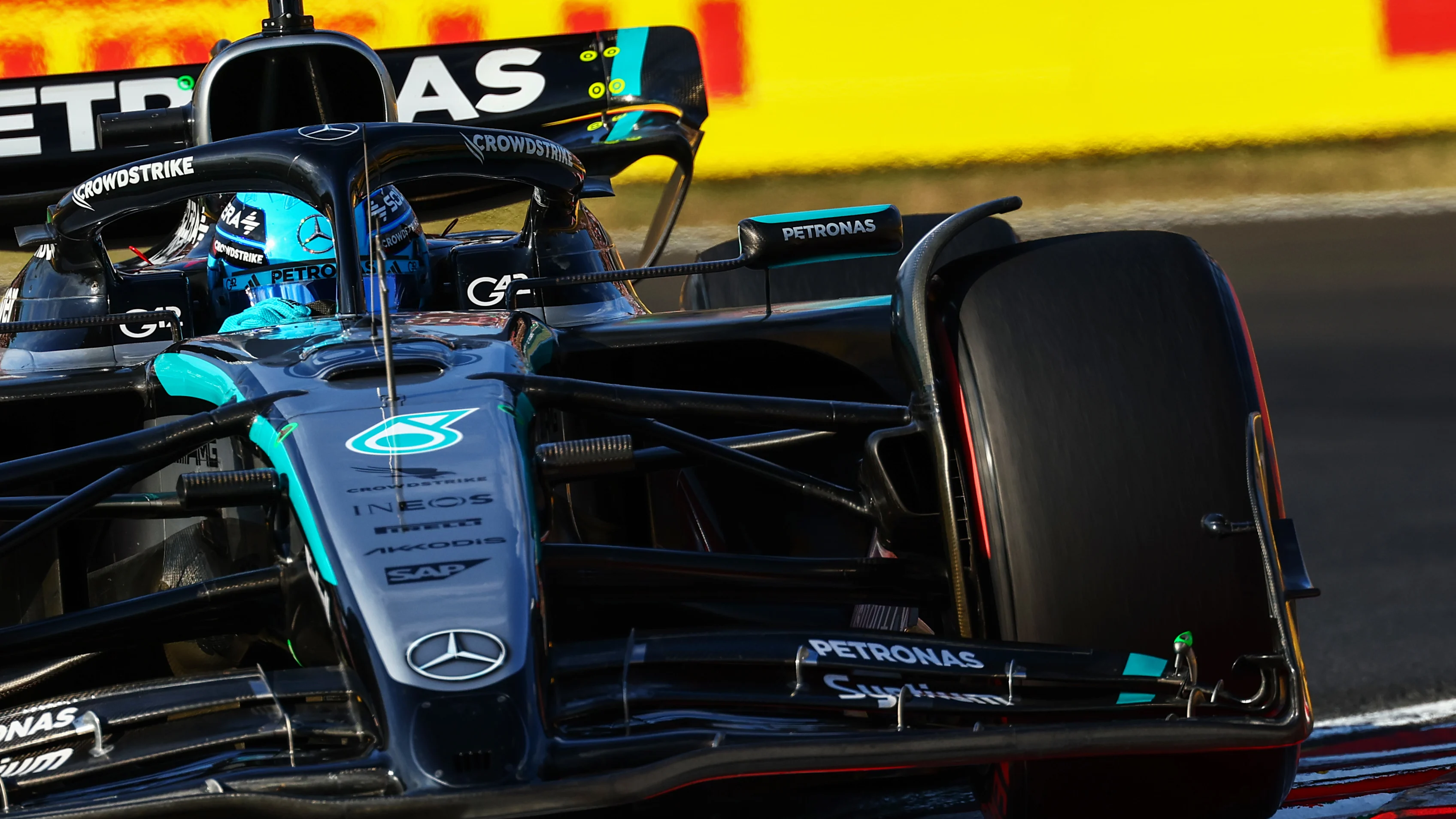 Budapest, Hongrie - 01 août: George Russell de Grande-Bretagne conduisant le (63) Mercedes AMG