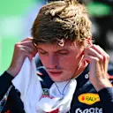 ZANDVOORT, NETHERLANDS - AUGUST 30: Third placed qualifier Max Verstappen of the Netherlands and Oracle Red Bull Racing in parc ferme during qualifying ahead of the F1 Grand Prix of Netherlands at Circuit Zandvoort on August 30, 2025 in Zandvoort, Netherlands. (Photo by James Sutton/Getty Images)