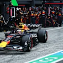 ZANDVOORT, NETHERLANDS - AUGUST 31: Yuki Tsunoda of Japan driving the (22) Oracle Red Bull Racing RB21 makes a pitstop during the F1 Grand Prix of Netherlands at Circuit Zandvoort on August 31, 2025 in Zandvoort, Netherlands. (Photo by Mark Thompson/Getty Images)
