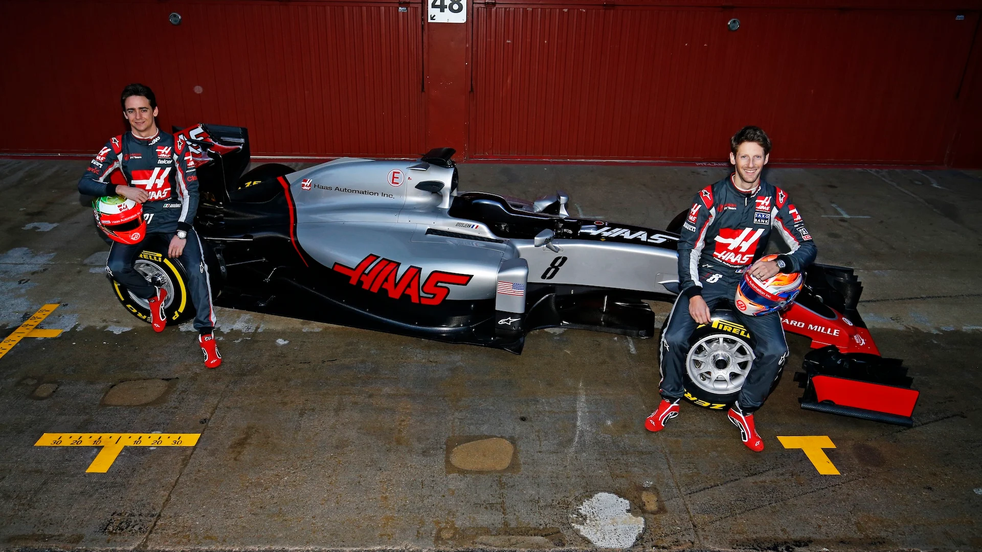 Circuit de Catalunya, Barcelone, Espagne lundi 22 février 2016. Romain Grosjean, Haas F1, et