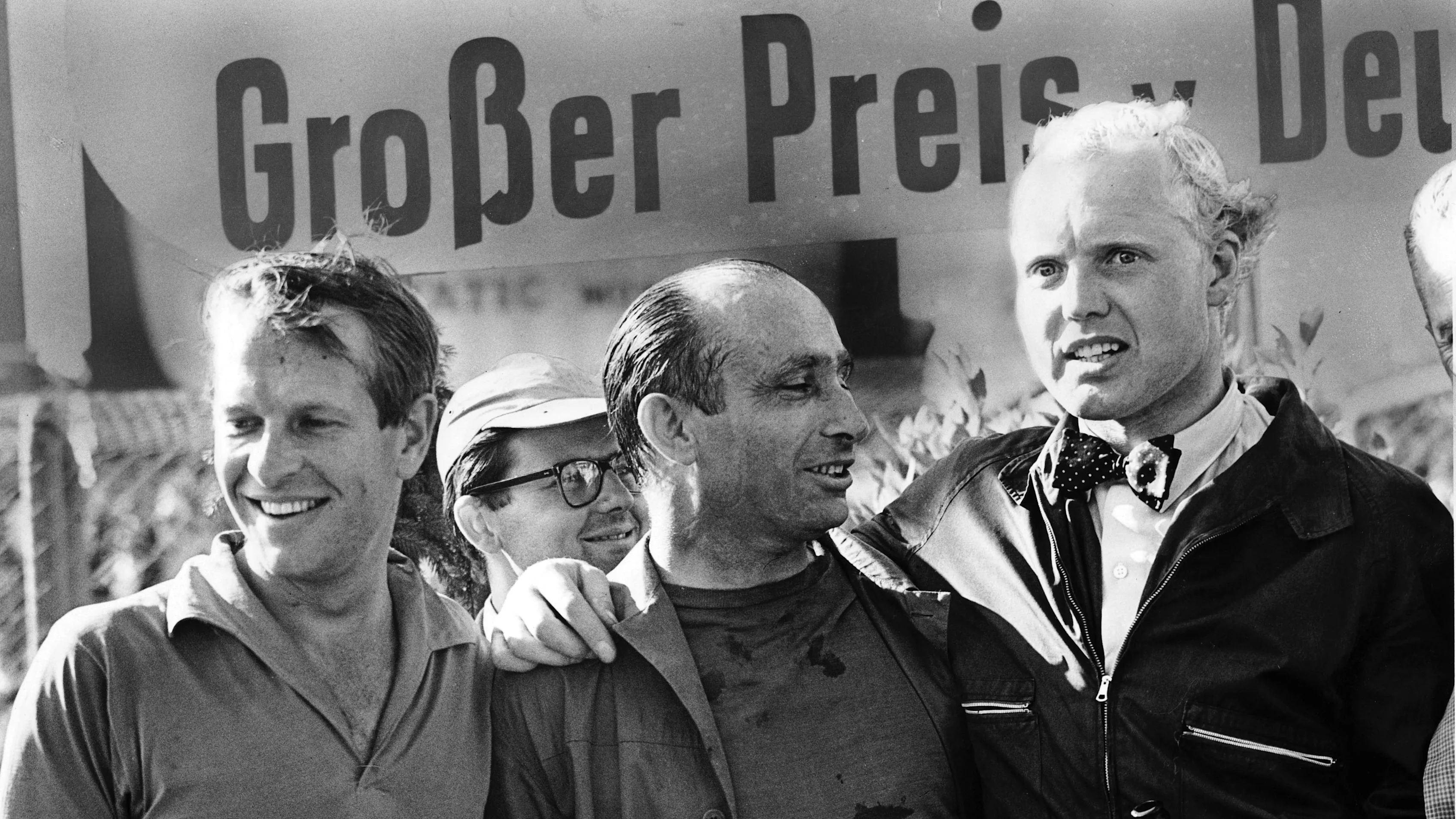 1957 German Grand Prix. Nurburgring, Germany. 2-4 August 1957. Peter Collins (Ferrari) 3rd