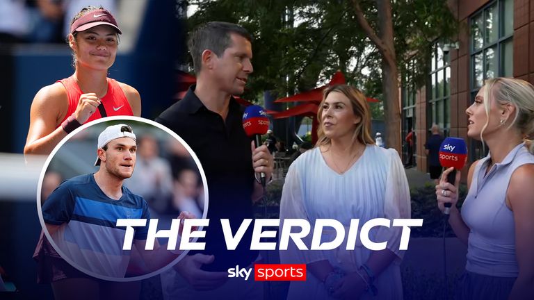 Emma Paton de Sky Sports est rejointe par Tim Henman et Marion Bartoli alors qu'ils discutent de la performance d'Emma Raducanu contre Ena Shibahara le premier jour et à quoi s'attendre de Jack Draper aux États-Unis.