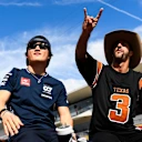 Austin, Texas - 22 octobre: ​​Yuki Tsunoda du Japon et Scuderia Alphatauri et Daniel Ricciardo de