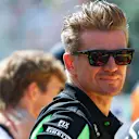 MONZA, ITALY - SEPTEMBER 07: Nico Hulkenberg of Germany and Stake F1 Team Kick Sauber on the drivers parade prior to the F1 Grand Prix of Italy at Autodromo Nazionale Monza on September 07, 2025 in Monza, Italy. (Photo by Mark Thompson/Getty Images)