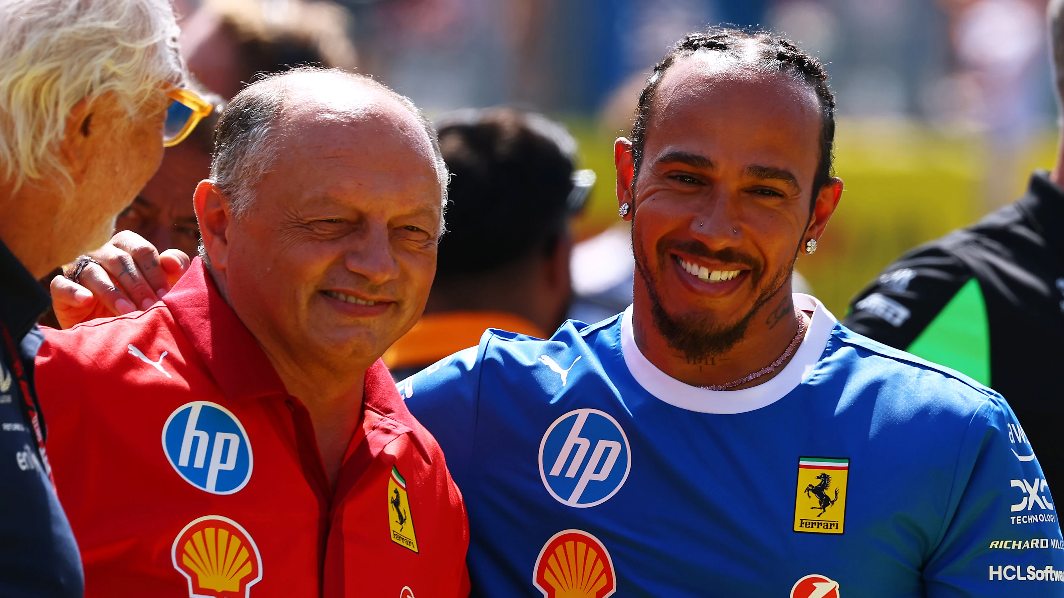 Monza, Italie - 07 septembre: Frédéric Vasseur, directrice de l'équipe de Scuderia Ferrari et Lewis