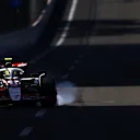 BAKU, AZERBAIJAN - SEPTEMBER 20: Oliver Bearman of Great Britain driving the (87) Haas F1 VF-25 Ferrari on track during final practice ahead of the F1 Grand Prix of Azerbaijan at Baku City Circuit on September 20, 2025 in Baku, Azerbaijan. (Photo by Bryn Lennon - Formula 1/Formula 1 via Getty Images)