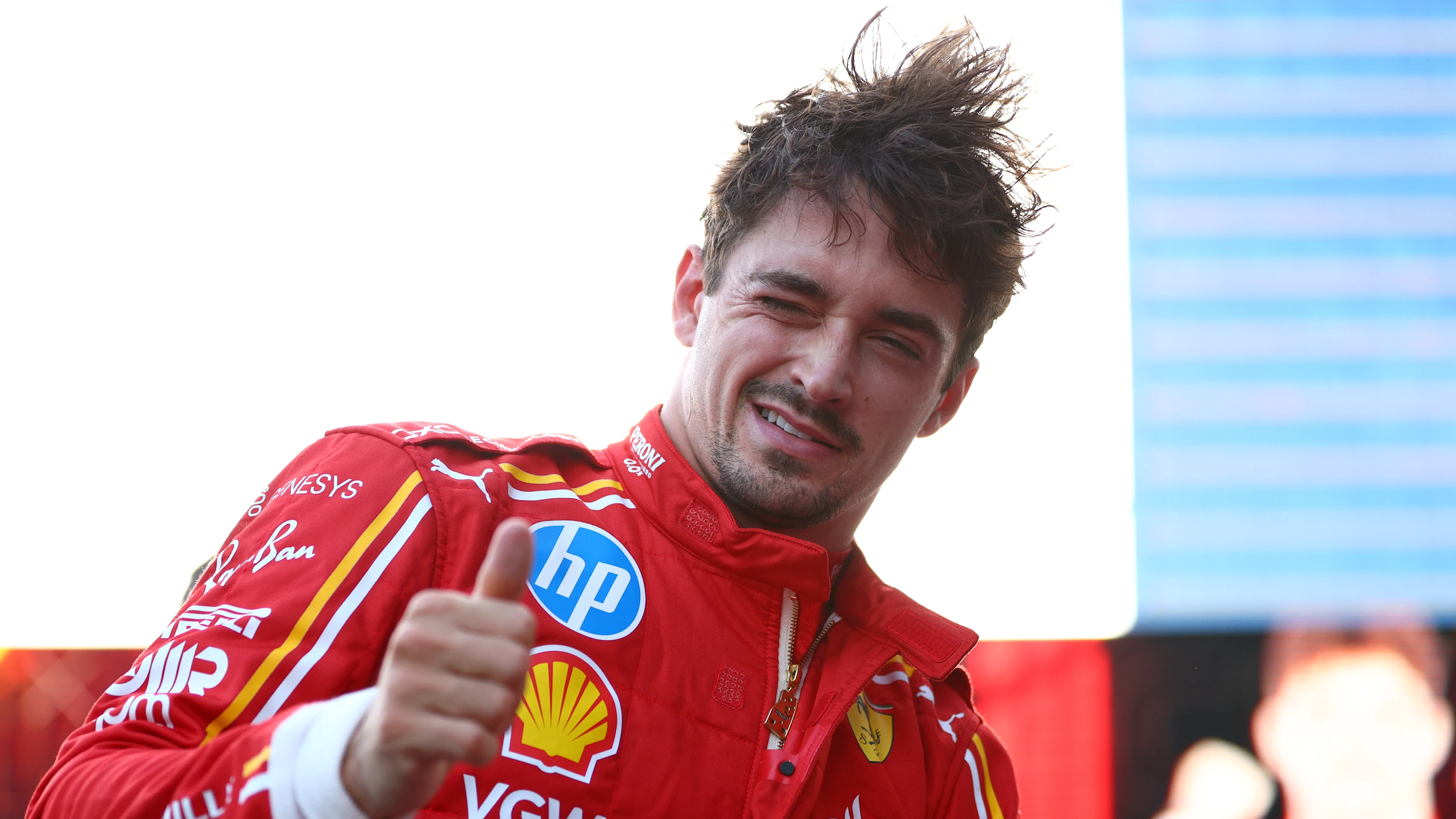 Bakou, Azerbaïdjan - 14 septembre: qualificatif pole position Charles Leclerc de Monaco et Ferrari