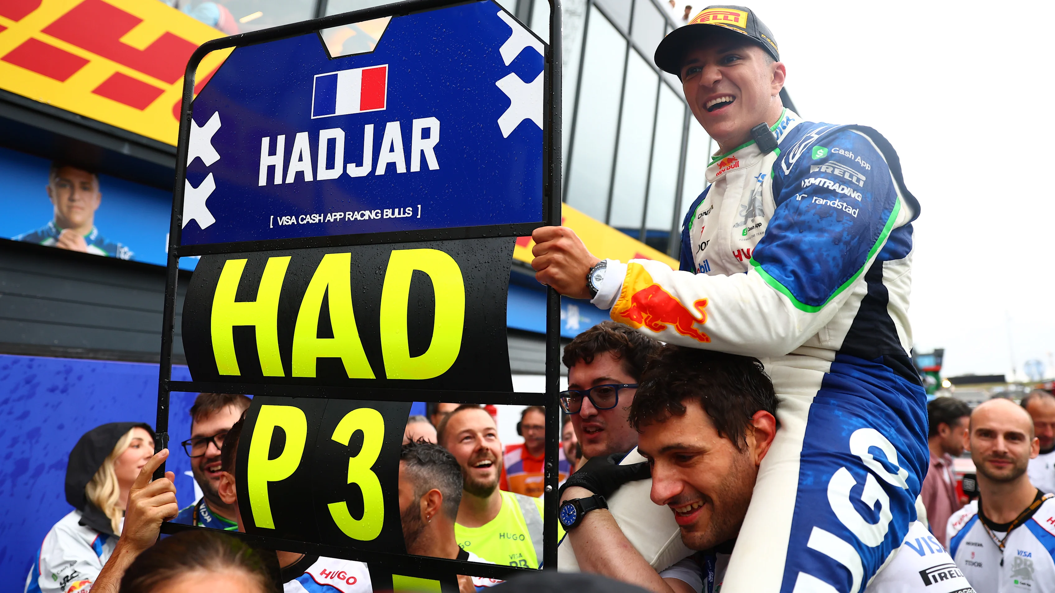 Zandvoort, Pays-Bas - 31 août: troisième Isack Hadjar de France et Visa Cash App Racing