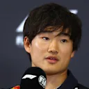 MONZA, ITALY - SEPTEMBER 04: Yuki Tsunoda of Japan and Oracle Red Bull Racing speaks in the Drivers Press Conference during previews ahead of the F1 Grand Prix of Italy at Autodromo Nazionale Monza on September 04, 2025 in Monza, Italy. (Photo by Clive Rose/Getty Images)