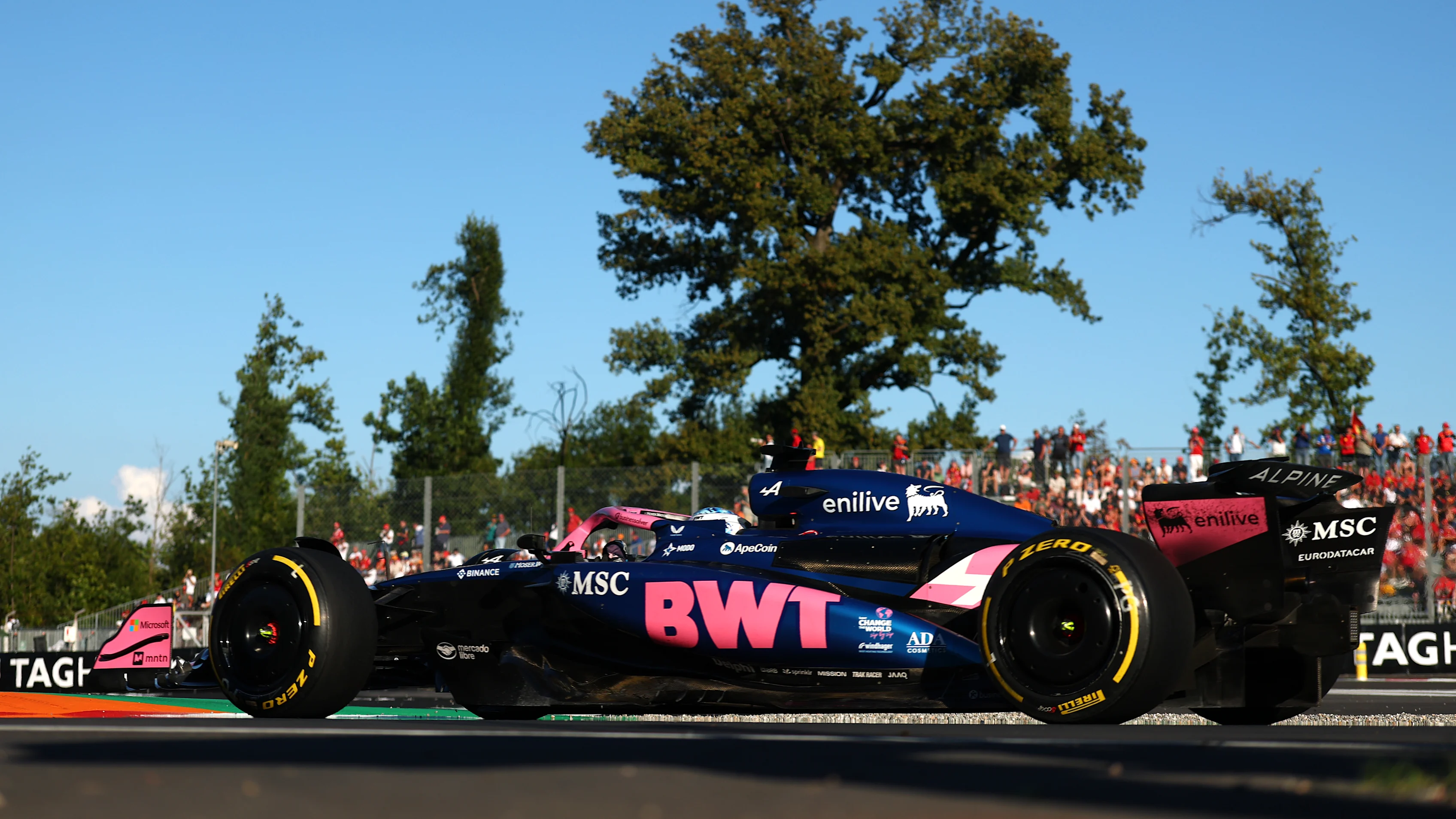 MONZA, ITALY - SEPTEMBER 05: Pierre Gasly of France driving the (10) Alpine F1 A525 Renault on track during practice ahead of the F1 Grand Prix of Italy at Autodromo Nazionale Monza on September 05, 2025 in Monza, Italy. (Photo by Clive Rose/Getty Images)