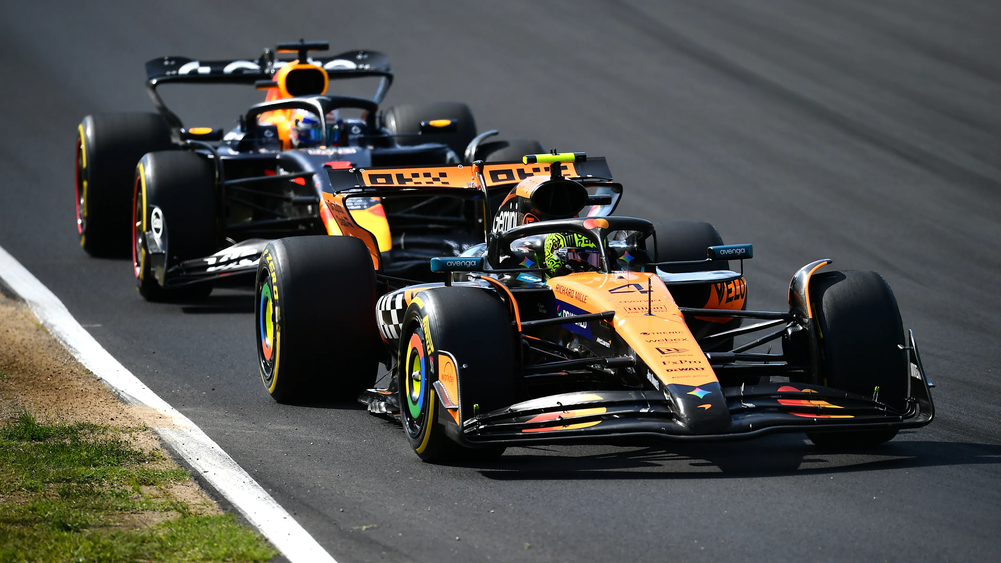 Monza, Italie - 04 septembre: Lando Norris de Grande-Bretagne et McLaren sont interviewés pendant