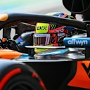 BAKU, AZERBAIJAN - SEPTEMBER 19: Oscar Piastri of Australia driving the (81) McLaren MCL39 Mercedes in the Pitlane during practice ahead of the F1 Grand Prix of Azerbaijan at Baku City Circuit on September 19, 2025 in Baku, Azerbaijan. (Photo by Mark Sutton - Formula 1/Formula 1 via Getty Images)