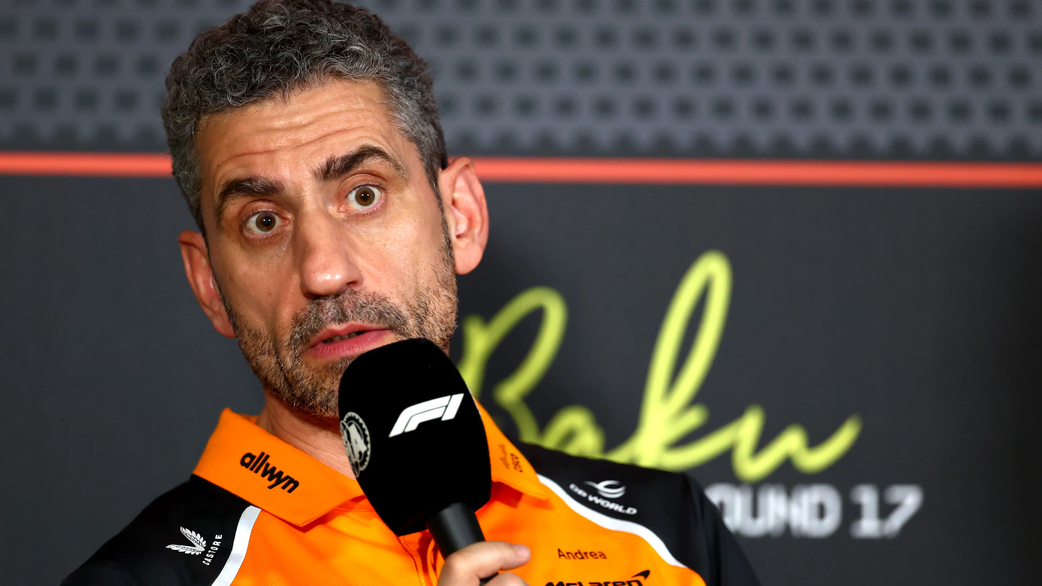 Bakou, Azerbaïdjan - 19 septembre: Andrea Stella, directrice de l'équipe de McLaren dans les directeurs d'équipe