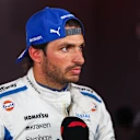BAKU, AZERBAIJAN - SEPTEMBER 19: Carlos Sainz of Spain and Williams talks to the media during practice ahead of the F1 Grand Prix of Azerbaijan at Baku City Circuit on September 19, 2025 in Baku, Azerbaijan. (Photo by Peter Fox/Getty Images)