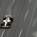 BAKU, AZERBAIJAN - SEPTEMBER 20: Isack Hadjar of France driving the (6) Visa Cash App Racing Bulls VCARB 02 on track during qualifying ahead of the F1 Grand Prix of Azerbaijan at Baku City Circuit on September 20, 2025 in Baku, Azerbaijan. (Photo by James Sutton - Formula 1/Formula 1 via Getty Images)