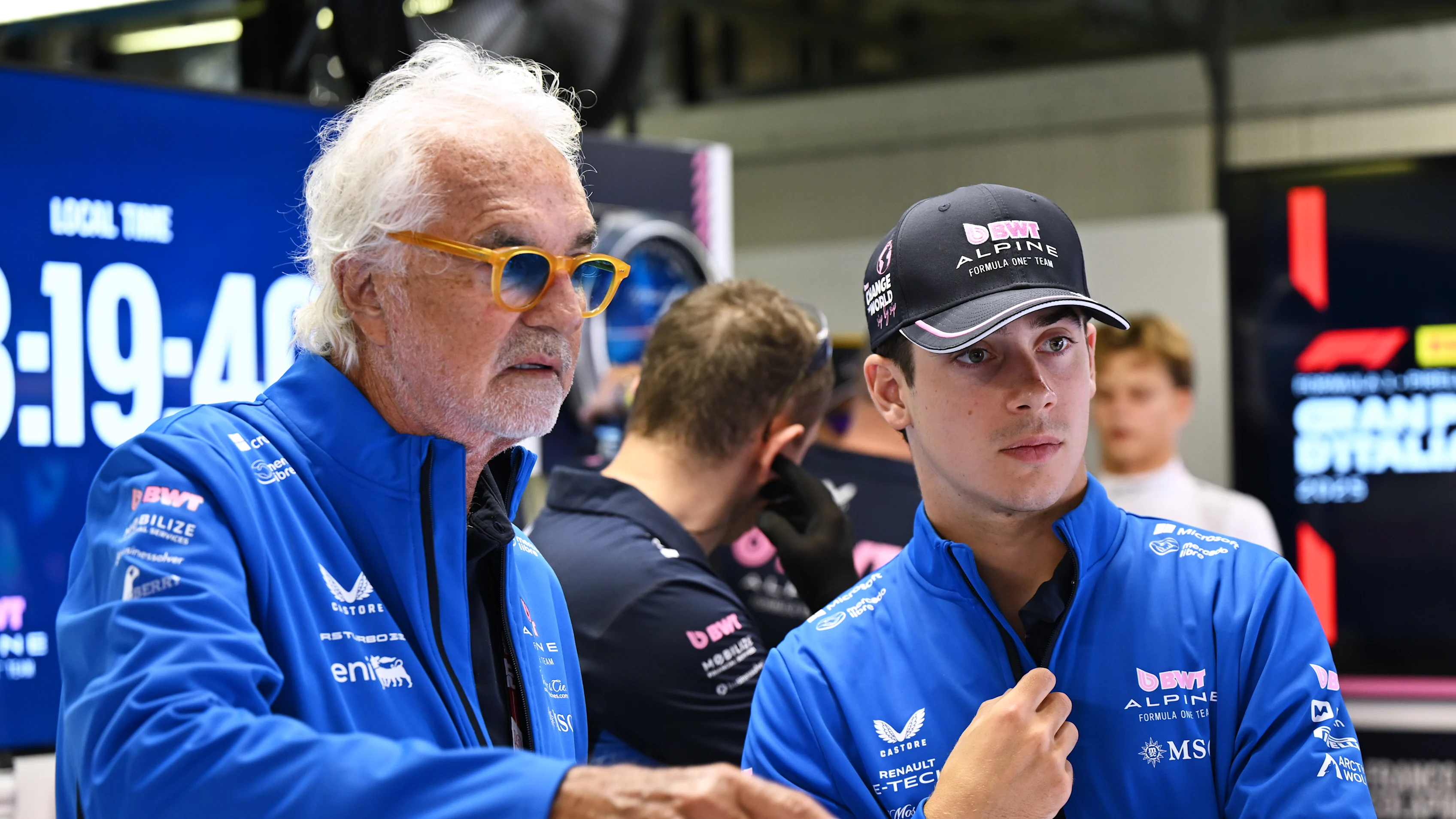 Monza, Italie - 05 septembre: Flavio Briatore, conseiller exécutif d'Alpine F1 et Franco Colapinto
