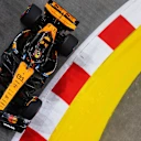 SINGAPORE, SINGAPORE - OCTOBER 03: Oscar Piastri of Australia driving the (81) McLaren MCL39 Mercedes on track during practice ahead of the F1 Grand Prix of Singapore at Marina Bay Street Circuit on October 03, 2025 in Singapore, Singapore. (Photo by Clive Rose - Formula 1/Formula 1 via Getty Images)