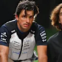 SINGAPORE, SINGAPORE - OCTOBER 04: Thirteenth placed qualifier Carlos Sainz of Spain and Williams looks on in parc ferme during qualifying ahead of the F1 Grand Prix of Singapore at Marina Bay Street Circuit on October 04, 2025 in Singapore, Singapore. (Photo by Rudy Carezzevoli/Getty Images)