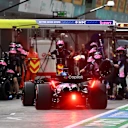 SINGAPORE, SINGAPORE - OCTOBER 04: Pierre Gasly of France driving the (10) Alpine F1 A525 Renault makes a pitstop during qualifying ahead of the F1 Grand Prix of Singapore at Marina Bay Street Circuit on October 04, 2025 in Singapore, Singapore. (Photo by Mark Sutton - Formula 1/Formula 1 via Getty Images)