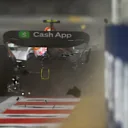 SINGAPORE, SINGAPORE - OCTOBER 03: Liam Lawson of New Zealand driving the (30) Visa Cash App Racing Bulls VCARB 02 hits the wall during practice ahead of the F1 Grand Prix of Singapore at Marina Bay Street Circuit on October 03, 2025 in Singapore, Singapore. (Photo by Mark Sutton - Formula 1/Formula 1 via Getty Images)