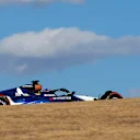 AUSTIN, TEXAS - OCTOBER 18: Alexander Albon of Thailand driving the (23) Williams FW47 Mercedes on track during Qualifying ahead of the F1 Grand Prix of United States at Circuit of The Americas on October 18, 2025 in Austin, Texas. (Photo by Clive Rose/Getty Images)