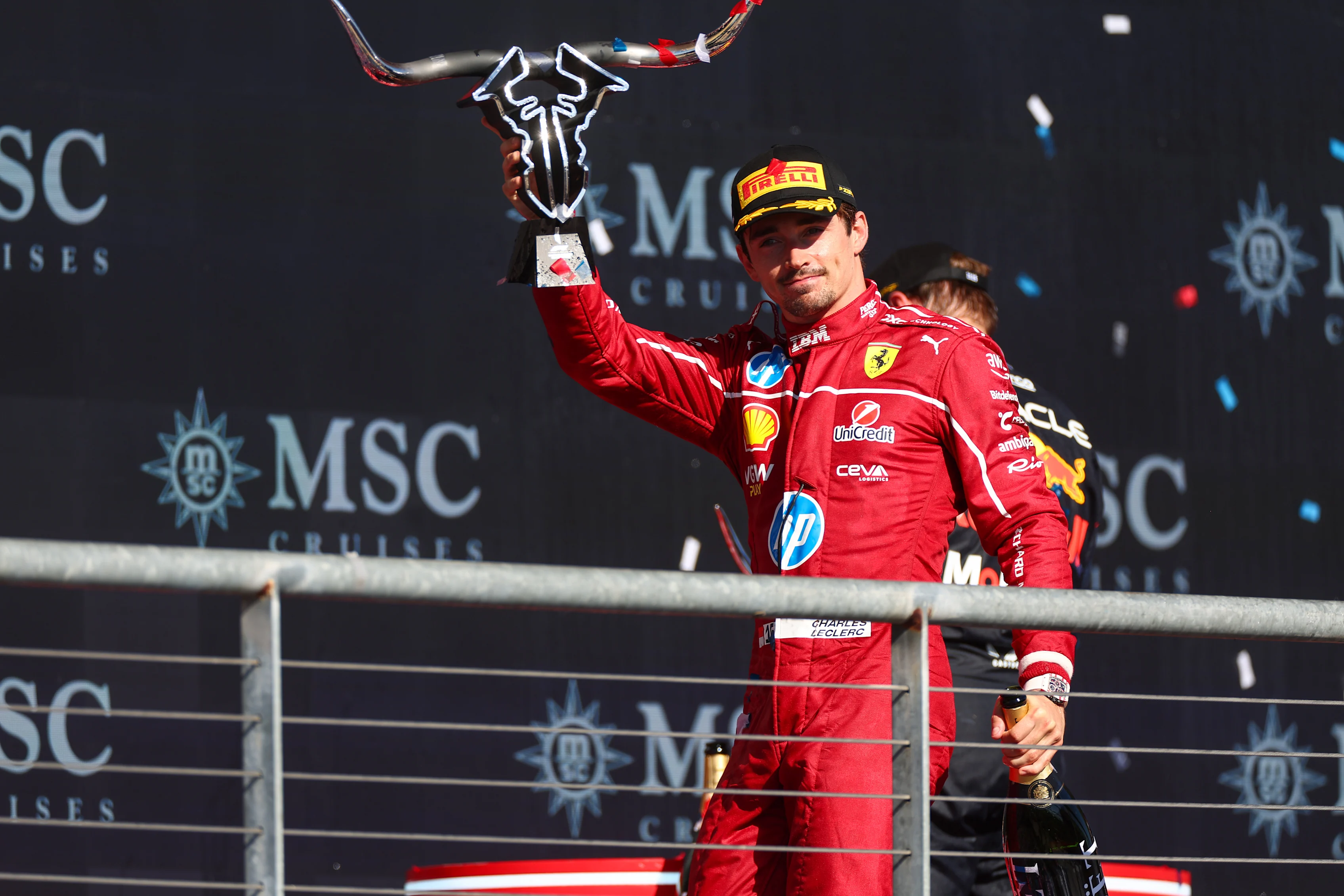 AUSTIN, TEXAS - 19 OCTOBRE : Charles Leclerc de Monaco et la Scuderia Ferrari se sont classés troisièmes sur le