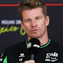 MEXICO CITY, MEXICO - OCTOBER 23: Nico Hulkenberg of Germany and Stake F1 Team Kick Sauber speaks in the Drivers Press Conference during previews ahead of the F1 Grand Prix of Mexico at Autodromo Hermanos Rodriguez on October 23, 2025 in Mexico City, Mexico. (Photo by Clive Rose/Getty Images)