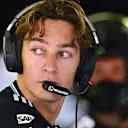 MEXICO CITY, MEXICO - OCTOBER 24: George Russell of Great Britain and Mercedes AMG Petronas F1 Team looks on during practice ahead of the F1 Grand Prix of Mexico at Autodromo Hermanos Rodriguez on October 24, 2025 in Mexico City, Mexico. (Photo by Mark Sutton - Formula 1/Formula 1 via Getty Images)