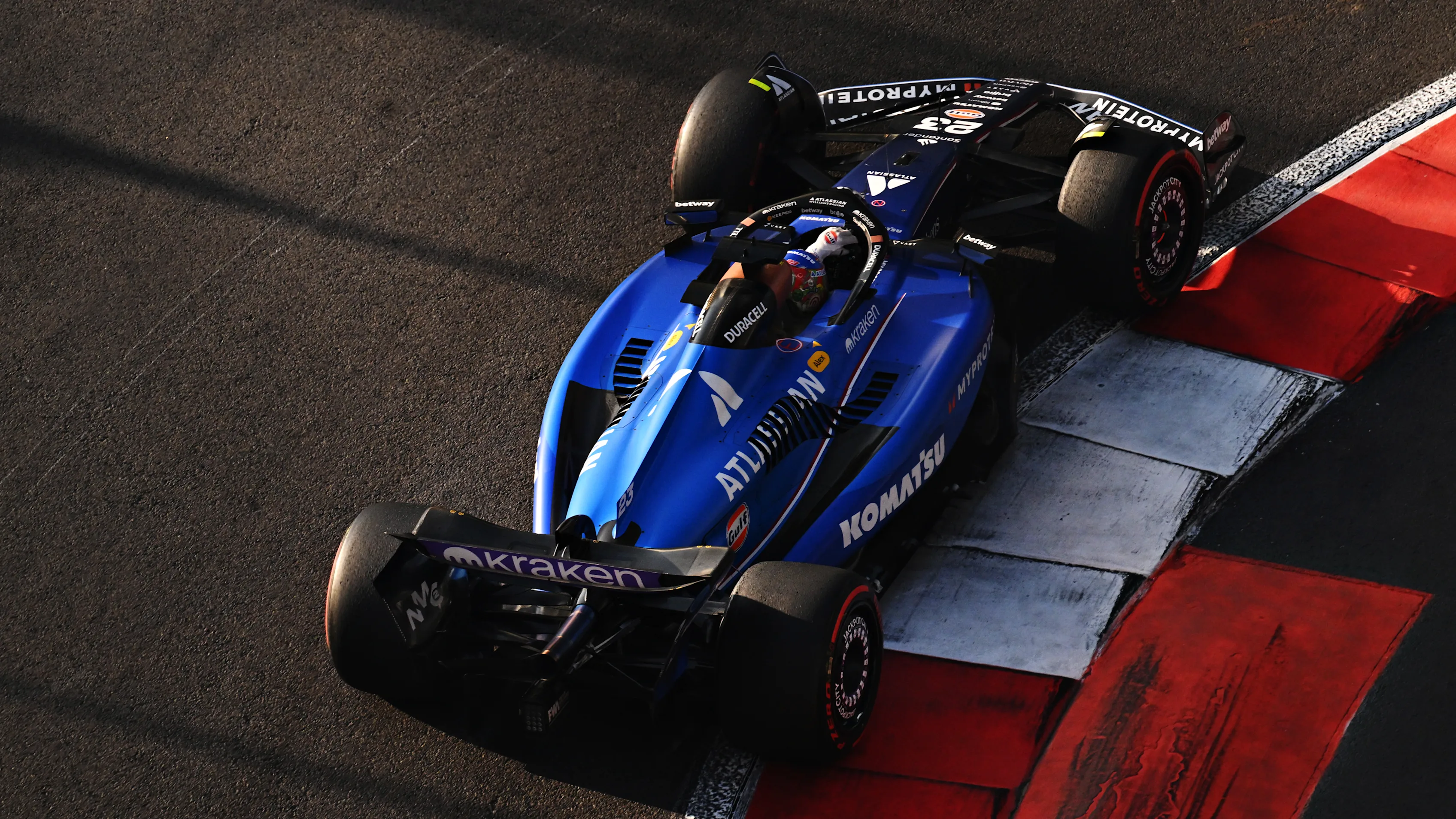 MEXICO CITY, MEXICO - OCTOBER 24: Alexander Albon of Thailand driving the (23) Williams FW47 Mercedes on track during practice ahead of the F1 Grand Prix of Mexico at Autodromo Hermanos Rodriguez on October 24, 2025 in Mexico City, Mexico. (Photo by Mark Sutton - Formula 1/Formula 1 via Getty Images)