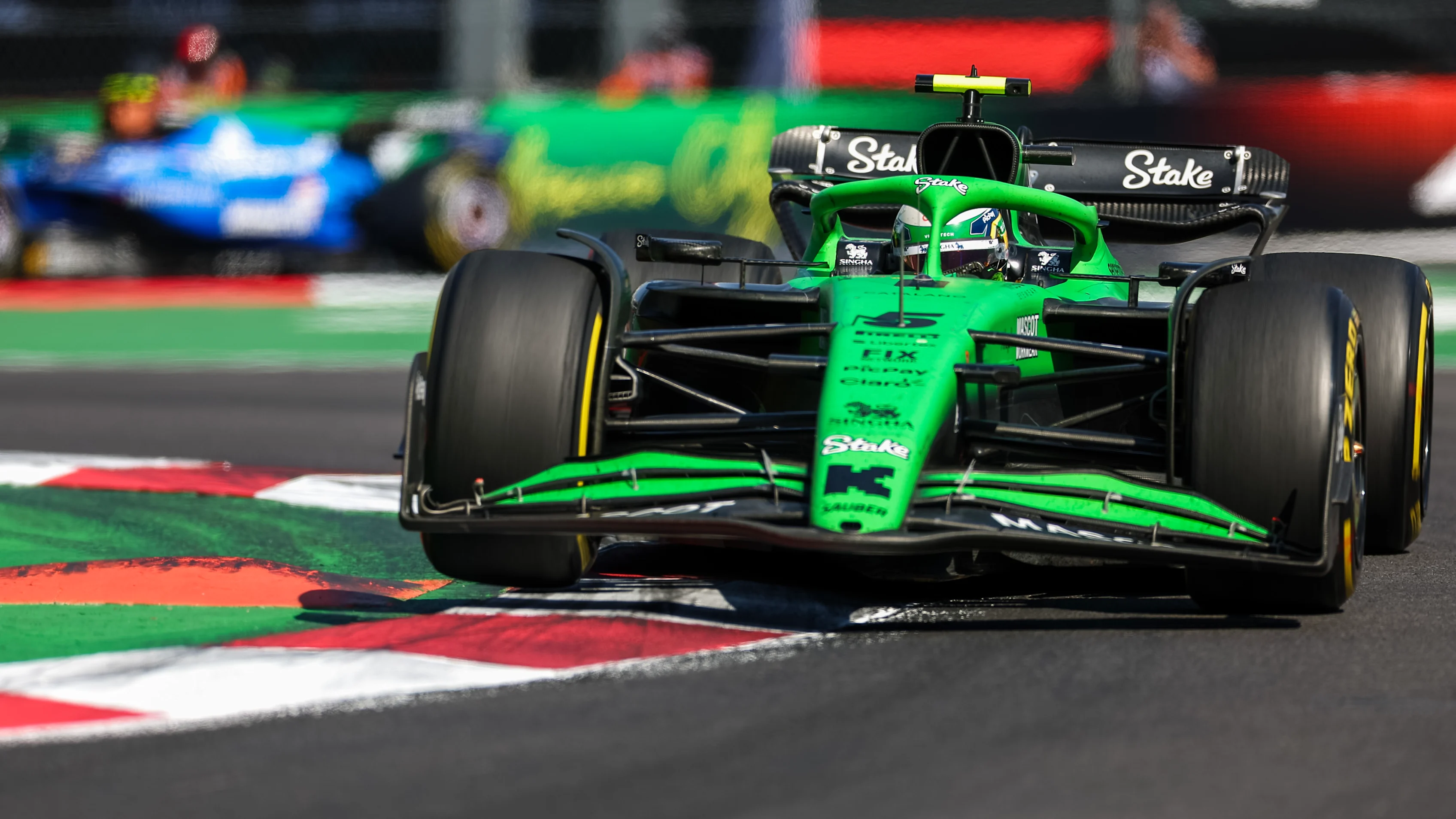MEXICO CITY, MEXICO - OCTOBER 26: Gabriel Bortoleto of Brazil driving the (5) Kick Sauber C45 Ferrari on track during the F1 Grand Prix of Mexico at Autodromo Hermanos Rodriguez on October 26, 2025 in Mexico City, Mexico. (Photo by Peter Fox/Getty Images)
