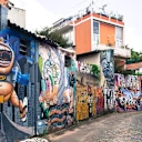 Vibrant murals and street art fill Beco do Batman, Sao Paulo’s open-air gallery and a must-see during your visit. Swipe for more images