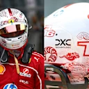 Le casque de Charles Leclerc pour le Grand Prix de Chine