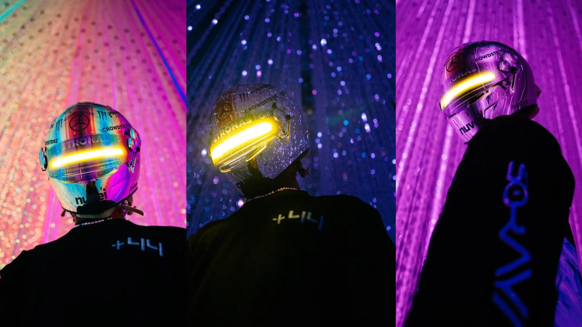 Le casque GP japonais édition spéciale 2023 de Lewis Hamilton était une collaboration entre le pilote Mercedes de l'époque et l'artiste japonais Hajime Sorayama. Faites glisser pour plus d'images