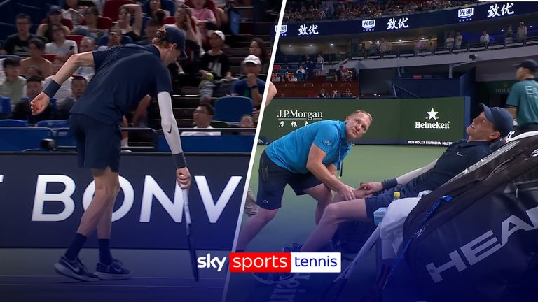 Jannik Sinner a été contraint d'abandonner après avoir contracté une crampe contre Tallon Griekspoor lors de la 32e journée du Shanghai Masters. 