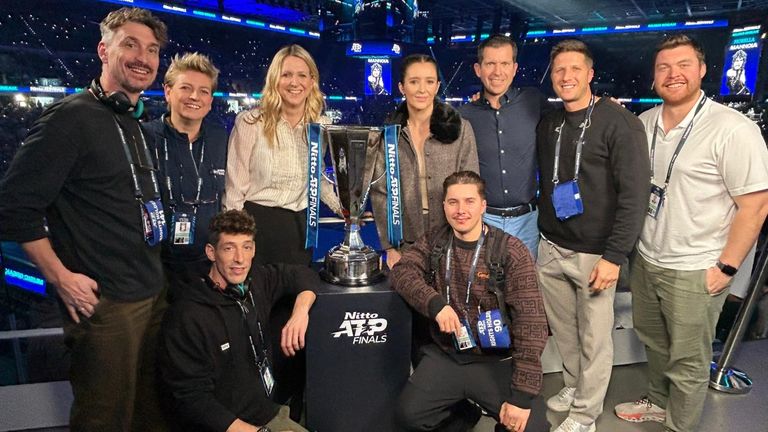 L'équipe de tennis Sky Sports à Turin