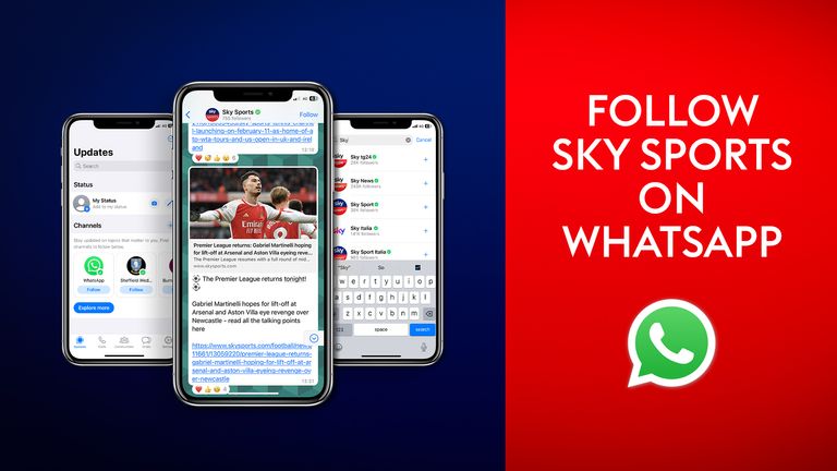 Chaîne WhatsApp de Sky Sports