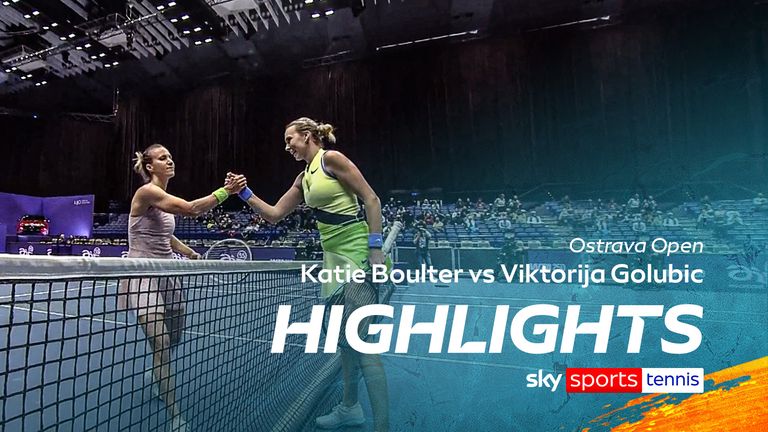 Faits saillants de Katie Boulter contre Viktorija Golubic à l'Open d'Ostrava.