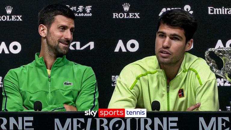 Novak Djokovic and Carlos Alcaraz press conferences after the final of the Australian Open