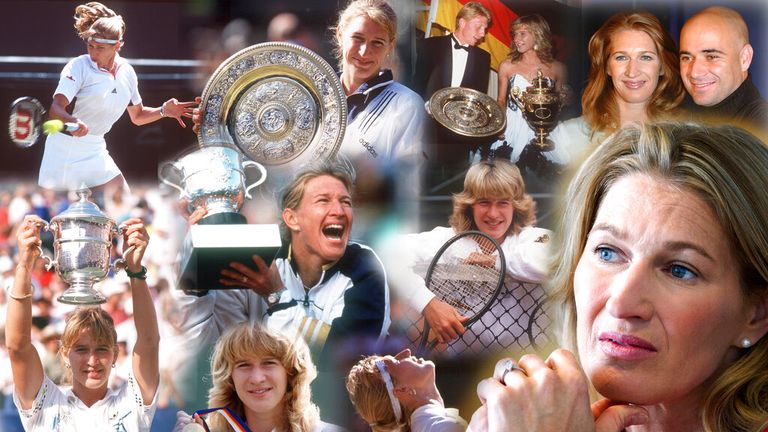 Steffi GRAF fête ses 50 ans le 14 juin 2019, Stefanie Maria "Steffen Graf" (né le 14 juin 1969 à Mannheim) est un ancien joueur de tennis allemand. Elle