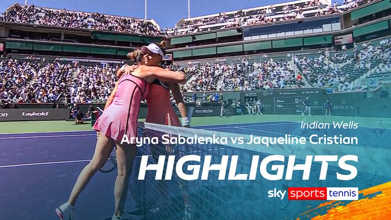 Faits saillants du match d’Indian Wells entre Aryna Sabalenka et Jaqueline Cristian.