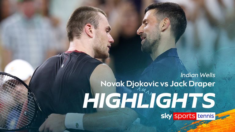 Faits saillants du match d’Indian Wells entre Novak Djokovic et Jack Draper. 