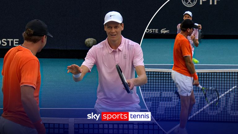 Moment extraordinaire alors que Sinner frappe Michelsen à bout portant