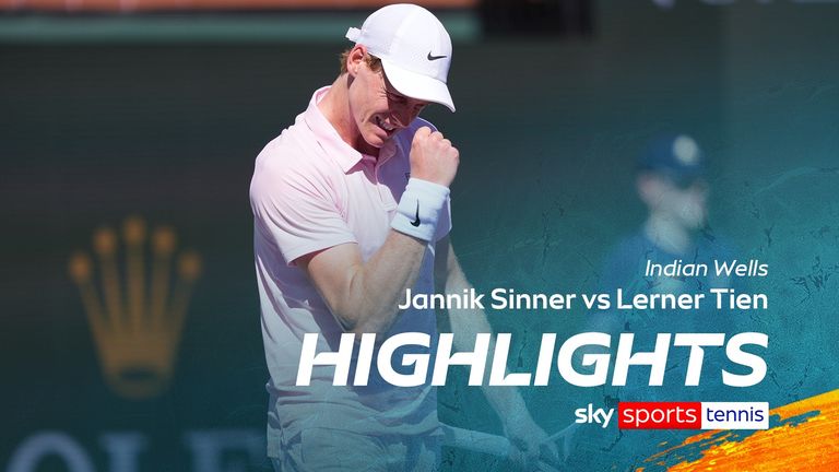 Faits saillants du match d’Indian Wells entre Jannik Sinner et Learner Tien.