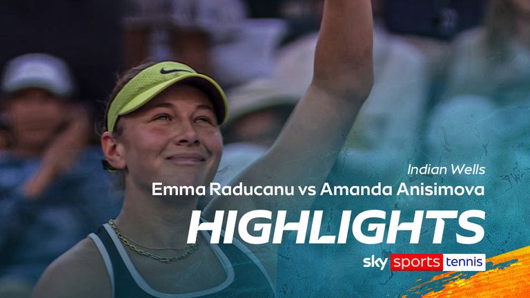 Faits saillants du match d’Indian Wells entre Emma Raducanu et Amanda Anisimova.